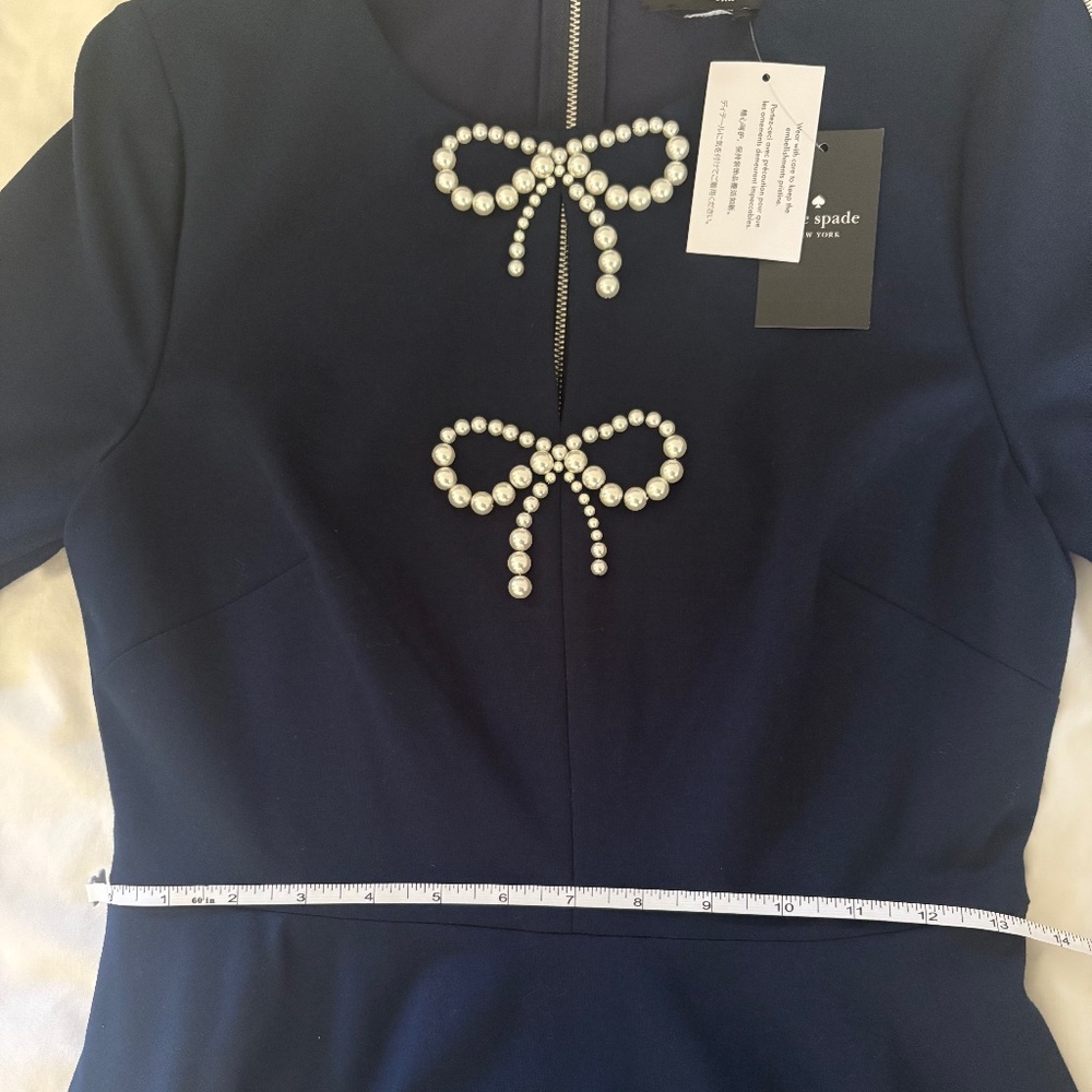 kate spade Pearl Bow Ponte Dress - Picture 7 of 8